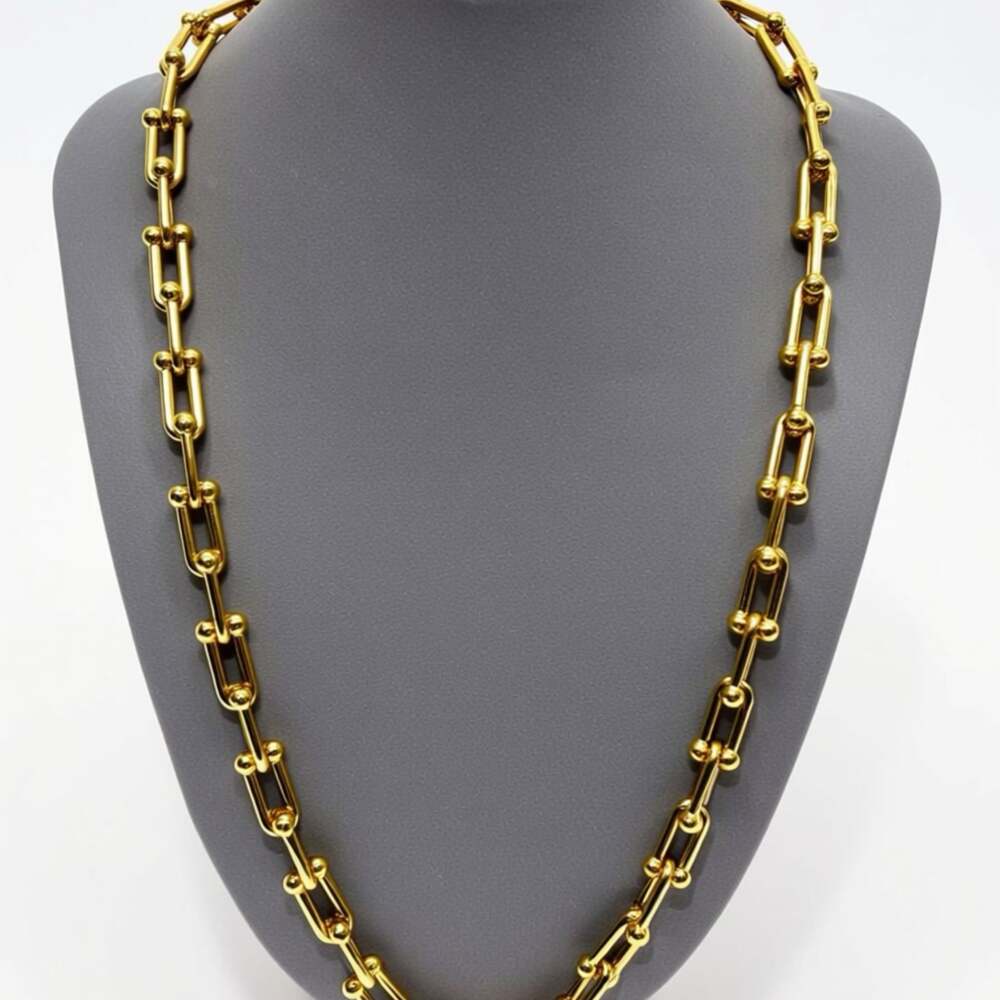 U-Shape Gold Chain for Men Women